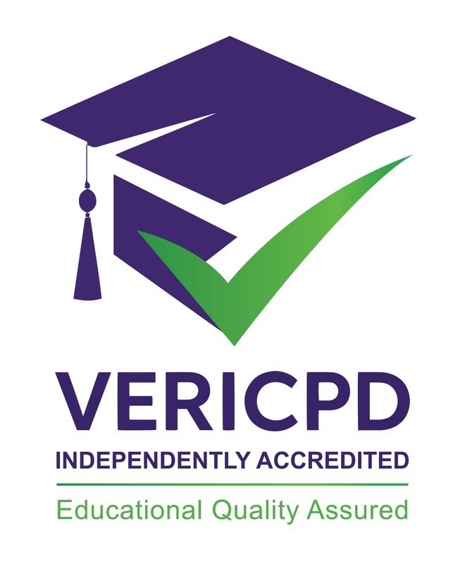 VeriCPD accreditation mark – Independently Accredited, Educational Quality Assured